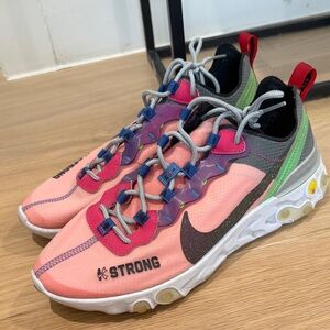 Nike Men’s Multi-Color Pink Coral React-Inspired Sneakers